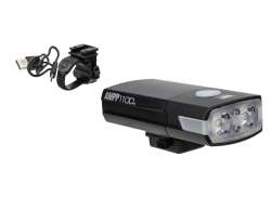 CatEye AMPP1100 Koplamp LED Accu - Zwart