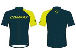 Conway Pro Fietsshirt KM Donker Blauw/Geel