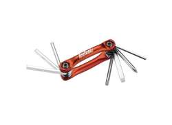 Ice Toolz Urban-7 Multitool 7-Delig RVS - Rood/Zilver