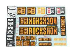 Rockshox Sticker Set tbv. &#216;30/32mm Voorvork - Oranje