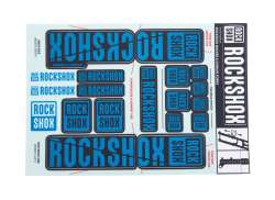 Rockshox Stickerset tbv. &#216;35mm Dual Crown - Blauw