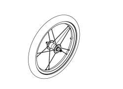 Thule 40192428 Front Wheel Assy tbv Thule Glide