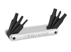 Trivio Mini Tool 6-Delig Staal/Aluminium - Zwart/Zilver