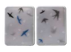 4-Act Reflective Sticker 65 x 50mm Swallows - Silver