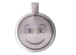 4-ACT Reflectorizant Magnet Smiley - Argintiu