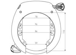 Abus 5755 Shield XPlus Sistema De Bloqueo Para Cuadro - Negro