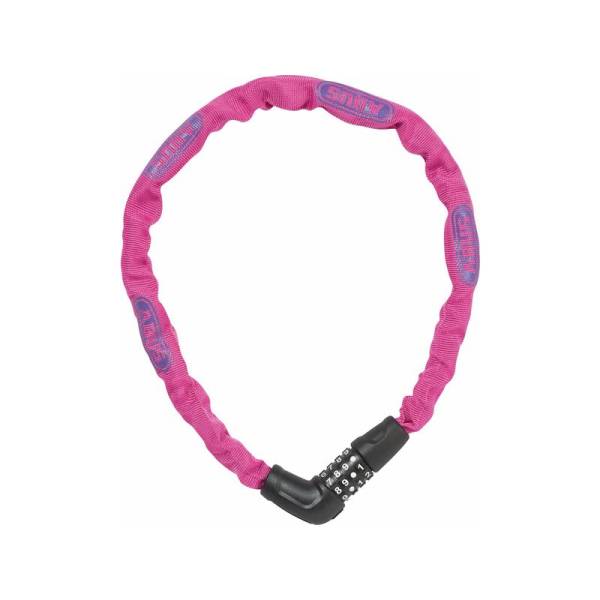 ABUS Steel-O-Chain 5805C Kettingslot Met Cijferslot - 75 Cm Roze - Veiligheidsniveau 4