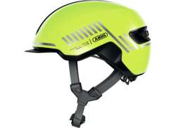 Abus Hud-Y Ace Fahrradhelm Led Signal Yellow