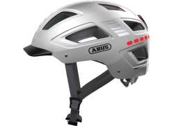 Abus Hyban 2.0 Led Casco Ciclista Signal Plata - L 56-61 cm