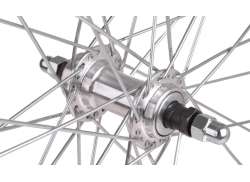 Achterwiel Paralex 28 x 1 3/8 Freewheel Aluminium - Zilver