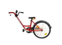 ADD+ Bicicleta Con Remolque Piñón Libre Soporte De Portabicicletas Rojo