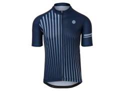 Agu Deschis Stripe Tricou Cu M&acirc;necă Lungă Pentru Ciclism Ss Essential Bărbați Albastru