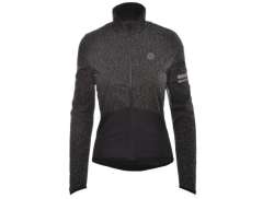 Agu Essential Thermal Велосипедная Куртка Женщины Hivis Черный - 2XL