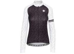 Agu Essential Tricou Cu Mânecă Lungă Pentru Ciclism Ls Damă Velo Negru/Alb