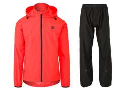 Agu Go Vêtements De Pluie Essential Neon Rouge/Noir - L