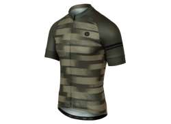 Agu Grainy Stripe Tricou Cu M&acirc;necă Lungă Pentru Ciclism Ss Essential Bărbați Green
