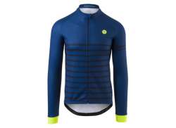 Agu Melange Tricou Cu Mânecă Lungă Pentru Ciclism Essential Ls Bărbați Rebel Albastru - S