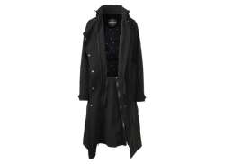 Agu Regenmantel Lang Winter Damen Schwarz - L