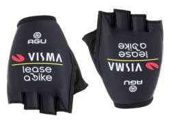 Agu Replica Cycling Gloves Visma Short Black - 3XL