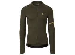 Agu Solid Tricou Cu Mânecă Lungă Pentru Ciclism Performance Bărbați Forest Green