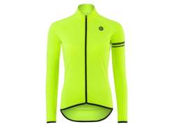 Agu Thermo Essential Tricou Cu Mânecă Lungă Pentru Ciclism Damă HiVis Neon Galben - 2XL