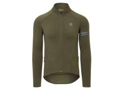 Agu Thermo Tricou Cu Mânecă Lungă Pentru Ciclism Essential Bărbați Verde - XL