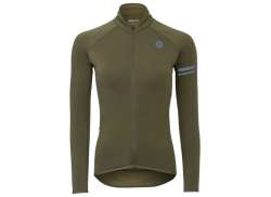 Agu Thermo Tricou Cu Mânecă Lungă Pentru Ciclism Essential Damă Verde - XL