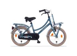 Alpina Cargo Bicicleta Para Rapariga 16" Cubo Do Travão - Matt Aço Azul