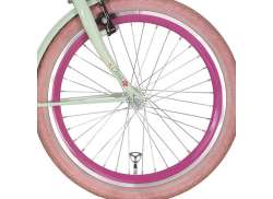 Alpina Front Wheel 20\" Aluminum - Pink/Silver