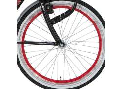 Alpina Front Wheel 22\" Aluminum - Red/Silver