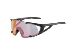 Alpina Hawkeye S QV Óculos De Ciclismo Mirror Rainbow - Matt Preto