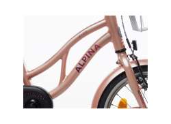 Alpina Ocean Girls Bicycle 16 Brake Hub - Matt Misty Pink