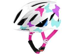 Alpina Pico Childrens Cycling Helmet Parel Wit Vlinder