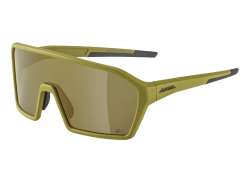 Alpina Ram Q-Lite Radsportbrille Mirror Gold - Matt Oliv