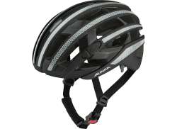 Alpina Ravel Catarifrangente Casco Da Ciclismo Zwart Gloss