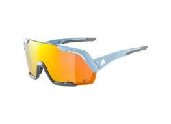 Alpina Rocket Q-Lite Cycling Glasses Mirror Gold - Mat Blue/