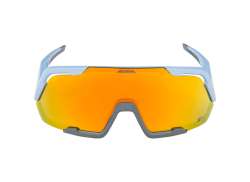 Alpina Rocket Q-Lite Radsportbrille Mirror Gold - Matt Blau/