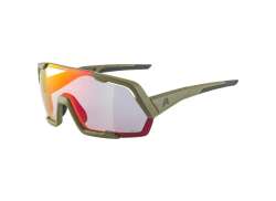 Alpina Rocket QV Cycling Glasses Mirror Rainbow - Mat Olive