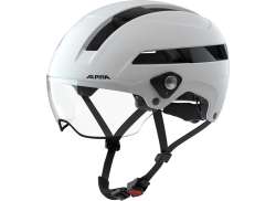 Alpina Soho Visor Cycling Helmet Matt White - 55-59 cm