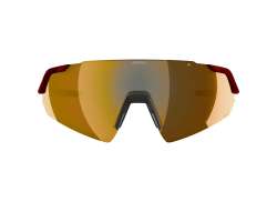 Alpina Turbo Air Q-Lite Fietsbril Mirror Goud - Rood