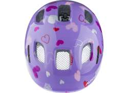 Alpina Ximo 2 Bambini Casco Da Ciclismo Viola Cuori - 45-49 cm