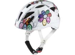 Alpina Ximo Flash Sykkelhjelm Kids White Flowers