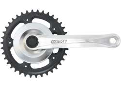 Amar Crankstel 4-kant 170mm Alu 38T Blad Staal Chroom Zwart