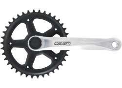 Amar Pédalier 4-Côté 170mm Alu 38T Collerette De Acier Noir