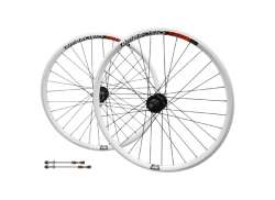 Ambrosio Duetto Wheel Set 26\" SH 11S Disc 6-Hole - White