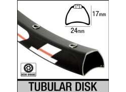 Ambrosio Ráfek Tubular-Disk 26 Palec 32 Otvor Disk - Černá