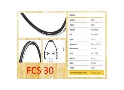 Ambrosio Rim 28 Inch FCS-30 28 Hole - Black