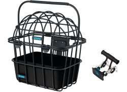 Around Luna Pet Basket Front 30 x 38 x 43cm - Black