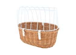 Aum&#252;ller Wicker Pet Basket 11/888 with Wire Dome Klickfix