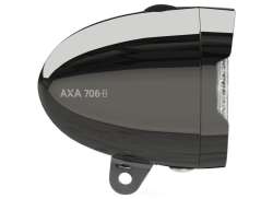 Axa 706 Lampka Przednia LED Baterie - Ciemny Chrom